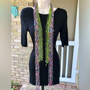 BALI 2 Beautiful, Multi-Strand, Seed Bead Belts 45” & 64” Multicolor Green